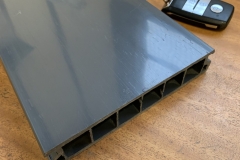 Decking board made with 100% recycled PVC (pellet)